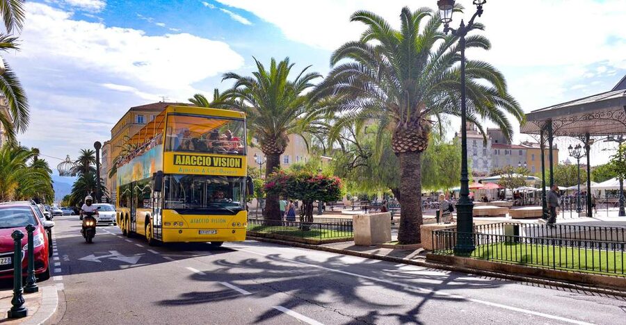 Ajaccio: Town Highlights and Coast Open-Top Bus Tour - Finding Ajaccio Vision near the cruise terminal