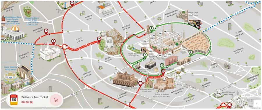 Al Madinah: City Sightseeing Hop-On Hop-Off Bus Tour - Key points to know before you ride