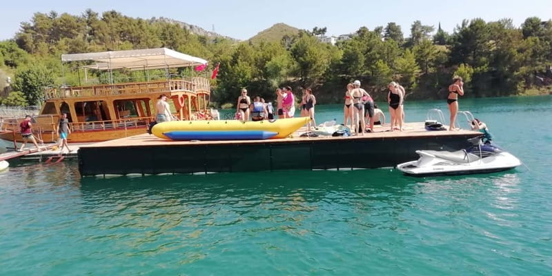 Alany: Mix Tour Cabrio Bus Safari, Boat Tour with Lunch - Manavgat Waterfalls: a quick photo stop