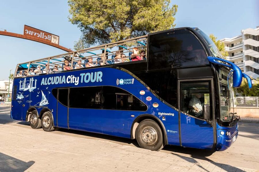Alcudia: ALCUDIA City TOUR Open Top Bus, open-top bus tour - Hotel pickup makes the start simple