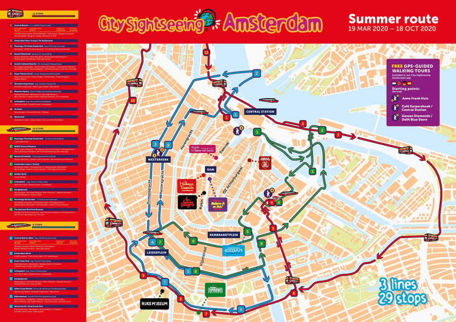 Amsterdam: Combo Rijksmuseum & Hop-On Hop-Off Bus - Green Line changes between summer and winter