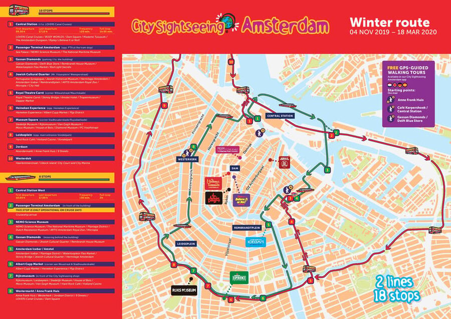 Amsterdam: Combo Rijksmuseum & Hop-On Hop-Off Bus - Finding the bus stops without wasting your day