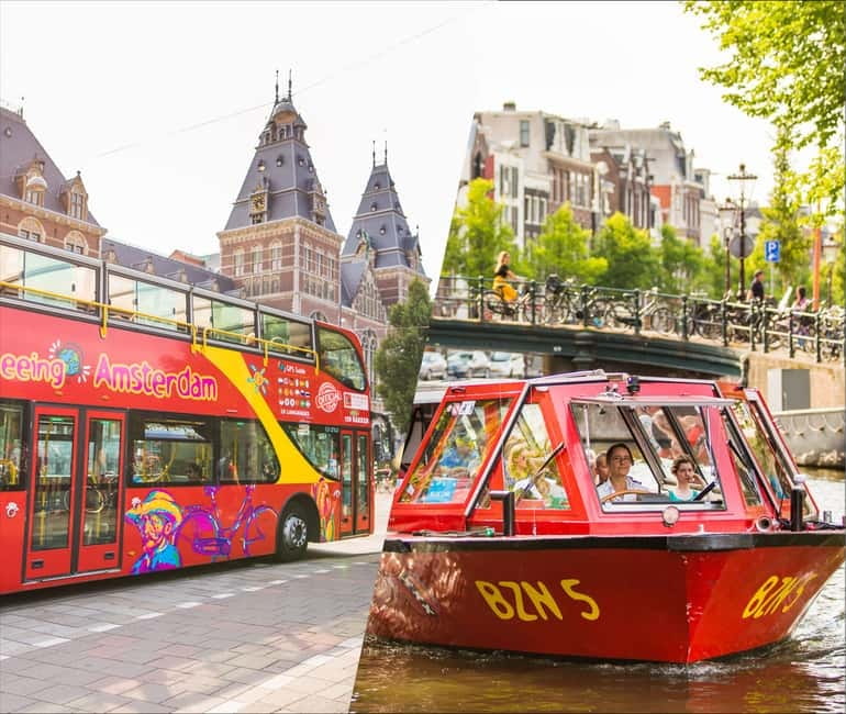 Amsterdam: Hop-On Hop-Off Bus and Boat options - Seeing Amsterdam from the canals first