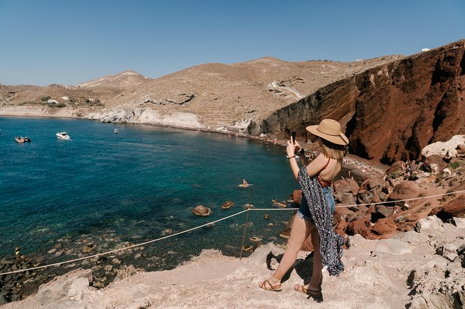 Archaeological Bus Tour to Akrotiri Excavations & Red Beach - Perissa supplies the swimming break