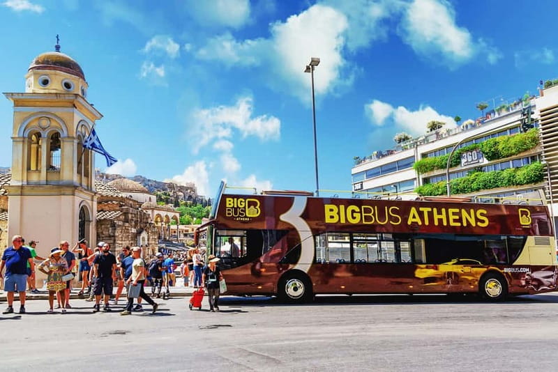 Athens: Big Bus Hop-on, Hop-off Tour by Open-Top Bus - The Athens route, from Plaka to Omonia