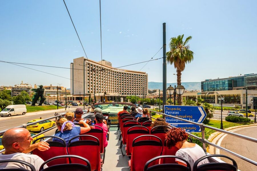 Athens: City Sightseeing Hop-On Hop-Off Bus Tour - The Riviera route to beaches and Vouliagmeni Lake