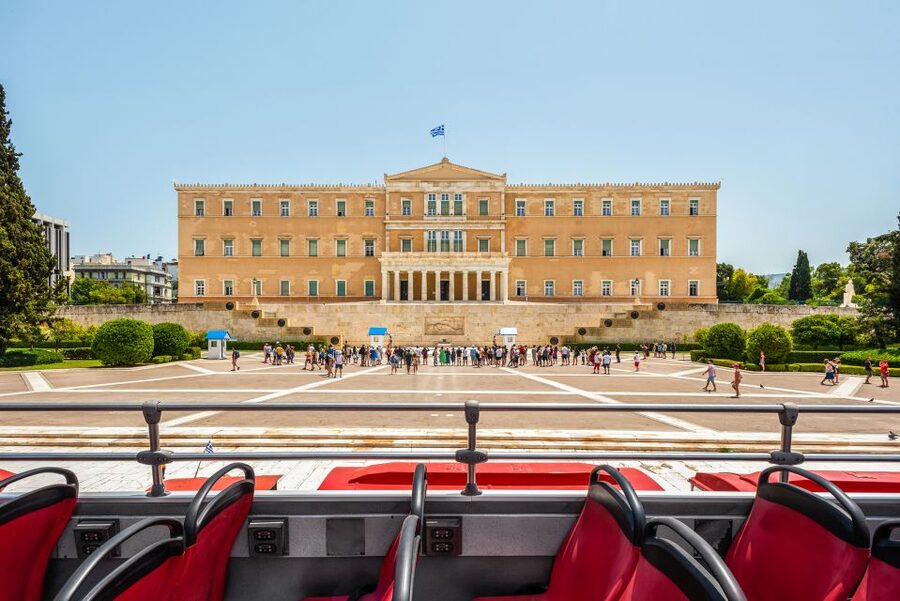 Athens: City Sightseeing Hop-On Hop-Off Bus Tour - The Athens route, from Syntagma to Monastiraki