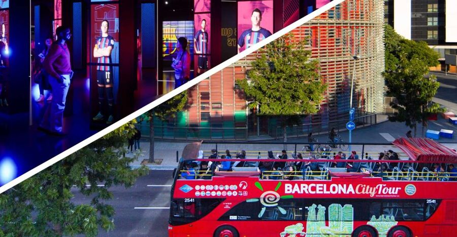 Barcelona Hop-On Hop-Off Bus and FC Barcelona Immersive Tour - Riding the orange West Route
