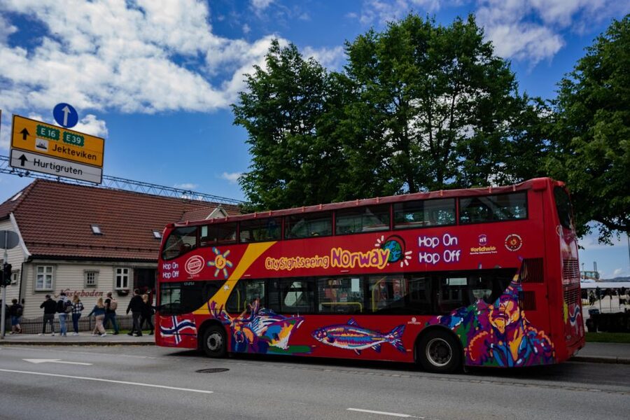 Bergen: City Sightseeing Hop-On Hop-Off Bus Tour - Stop 1: Skolten, Bontelabo, and the medieval fortress