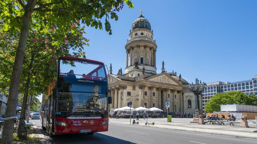 Berlin: Hop-On-Hop-Off Bus with Boat Cruise Option - Potsdamer Platz and the former Berlin Wall divide
