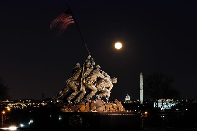 Big Bus DC: Monuments & Memorials Night Tour by Open-top Bus - Iwo Jima and Arlington views