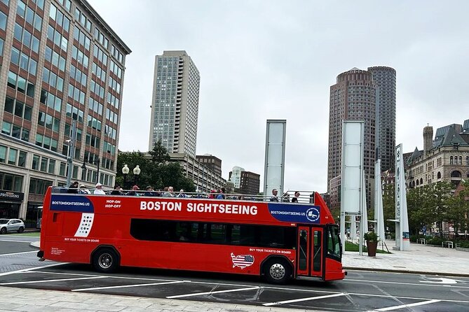 Boston Sightseeing Single Ride Pass With Double Decker Tour Bus - Old State House, City Hall, and the old center
