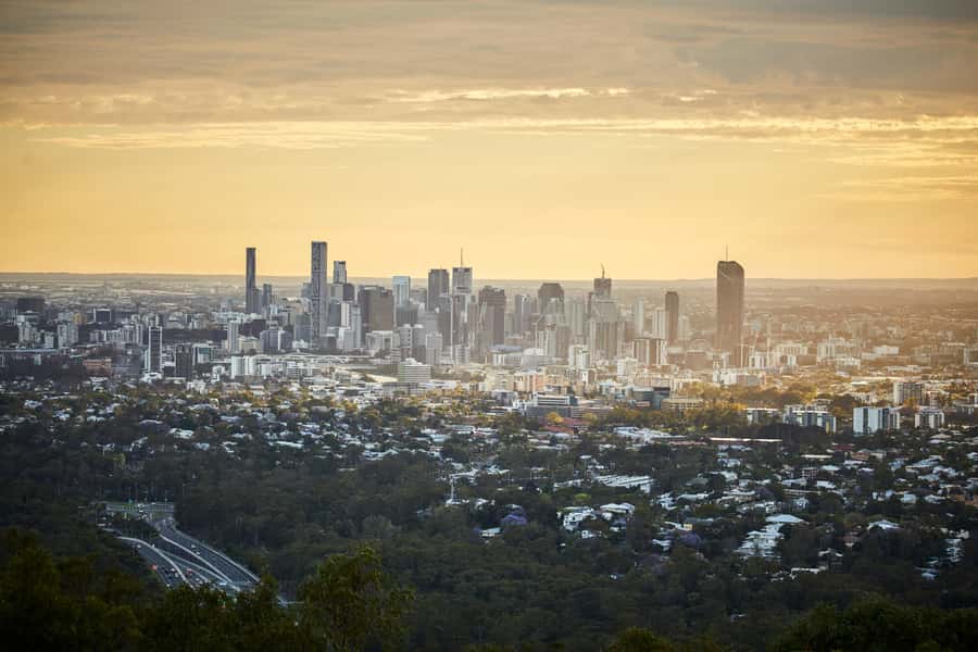 Brisbane Bus Tour: City highlights | Small group | Snack - Crossing the Story Bridge toward New Farm