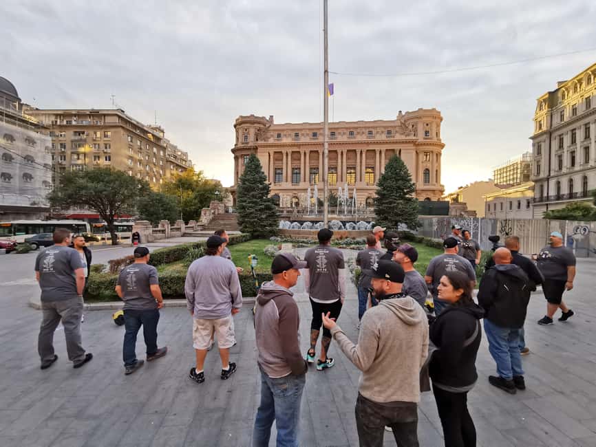 Bucharest city tour: Hop-on Hop-off sightseeing minibus - Revolution Square and the story of 1989