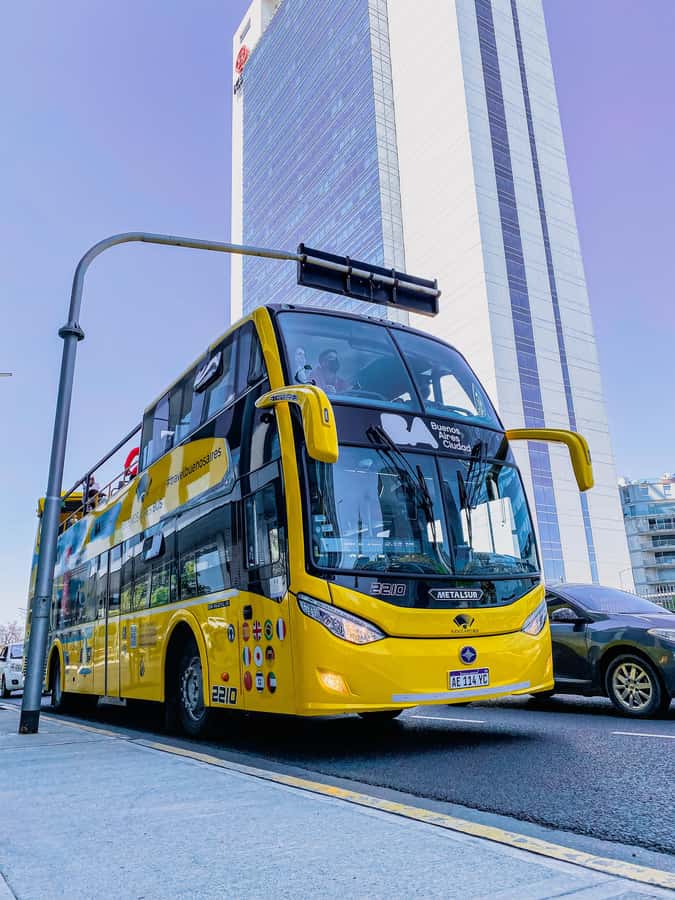 Buenos Aires Hop-On Hop-Off Bus and Exclusive Benefits - Audio commentary and the ride itself