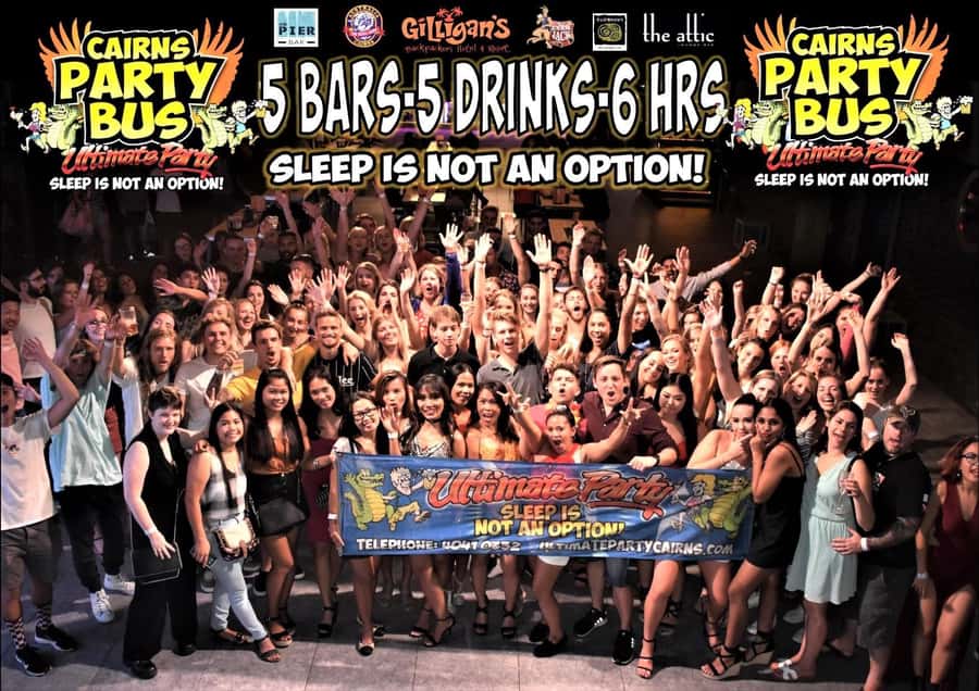 Cairns: Ultimate Party Bus with drinks included - Key points at a glance