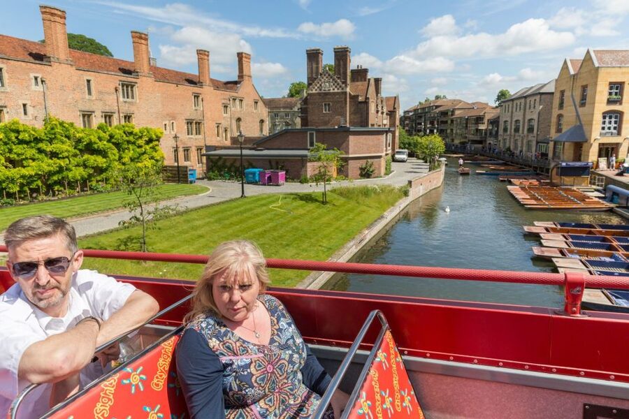 Cambridge: City Sightseeing Hop-On Hop-Off Bus Tour - Downing Street, the museums, and the university center