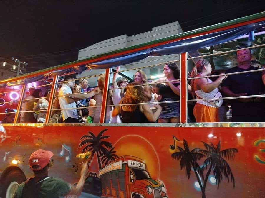 Cartagena: Party on a typical bus crossing the city - What this Cartagena bus tour is really like
