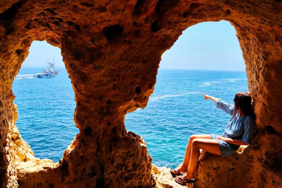 Carvoeiro, Algar Seco, and Ferragudo - Bus Tour - Praia da Marinha and its famous golden cliffs