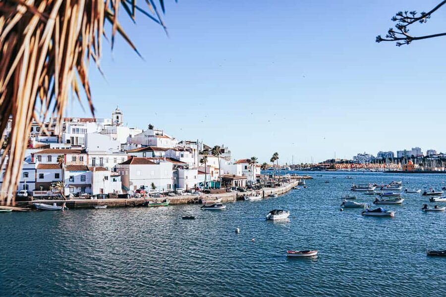Carvoeiro, Algar Seco, and Ferragudo - Bus Tour - Ferragudo, with white houses beside the Arade River