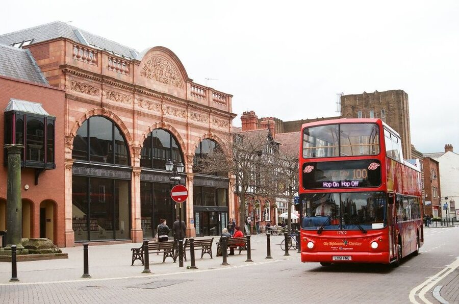 Chester: City Sightseeing Hop-On Hop-Off Bus Tour - Stops 1 to 4: station, Foregate Street, and City Road