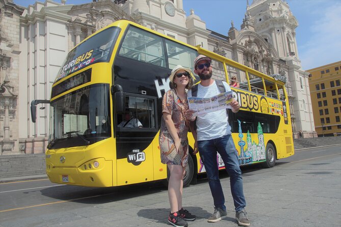 City Tour Panoramic Bus Departure from Larcomar - Lima Cathedral and the city beneath the city