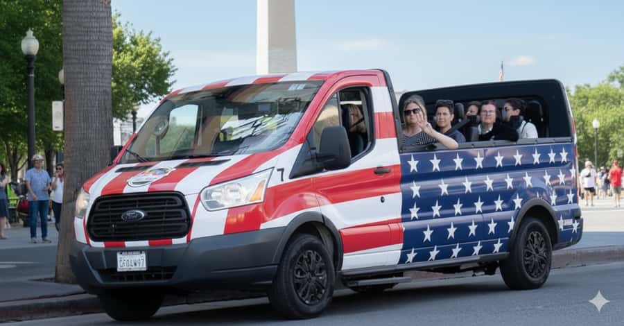 D.C: Monuments & History Guided Open-Air Bus Tour-Day &Night - Capitol Hill sets the political stage