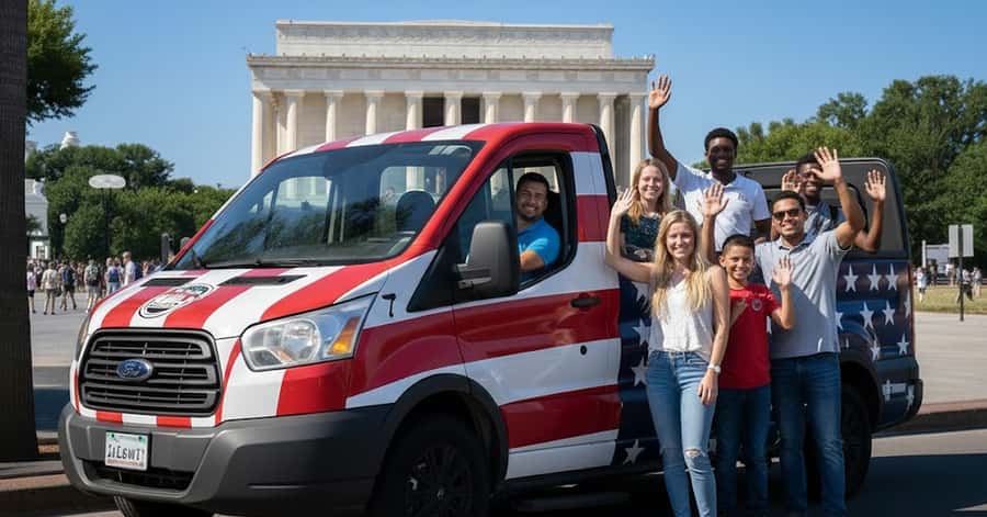 D.C: Monuments & History Guided Open-Air Bus Tour-Day &Night - Lincoln Memorial connects politics with civil rights