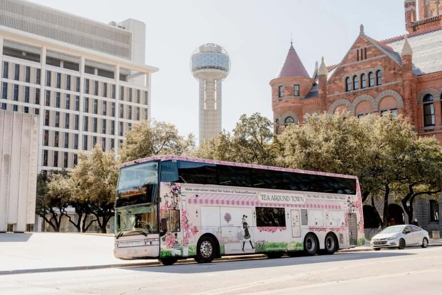 Dallas: Tea Around Town Bus Tour with Treats - Key details at a glance