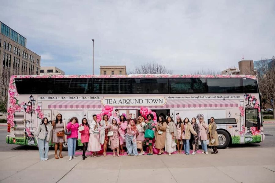 Dallas: Tea Around Town Bus Tour with Treats - Seeing the Sixth Floor Museum from the road