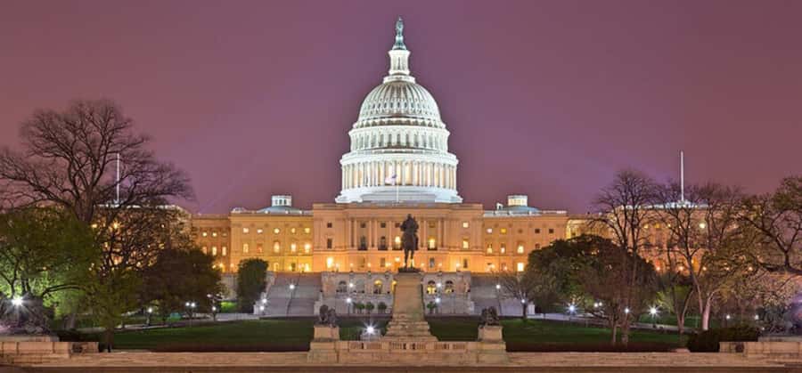 DC: Hop-on Hop-off, Arlington Walking Tour, and Night Tour - The National Mall by double-decker bus