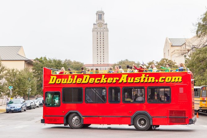 Double Decker Austin Single Loop Sightseeing Tour - The University of Texas route