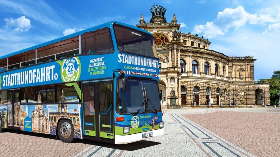 Dresden: Zwinger Skip-the-Line & 2-Day Hop-On Hop-Off Bus - Using the bus from Postplatz
