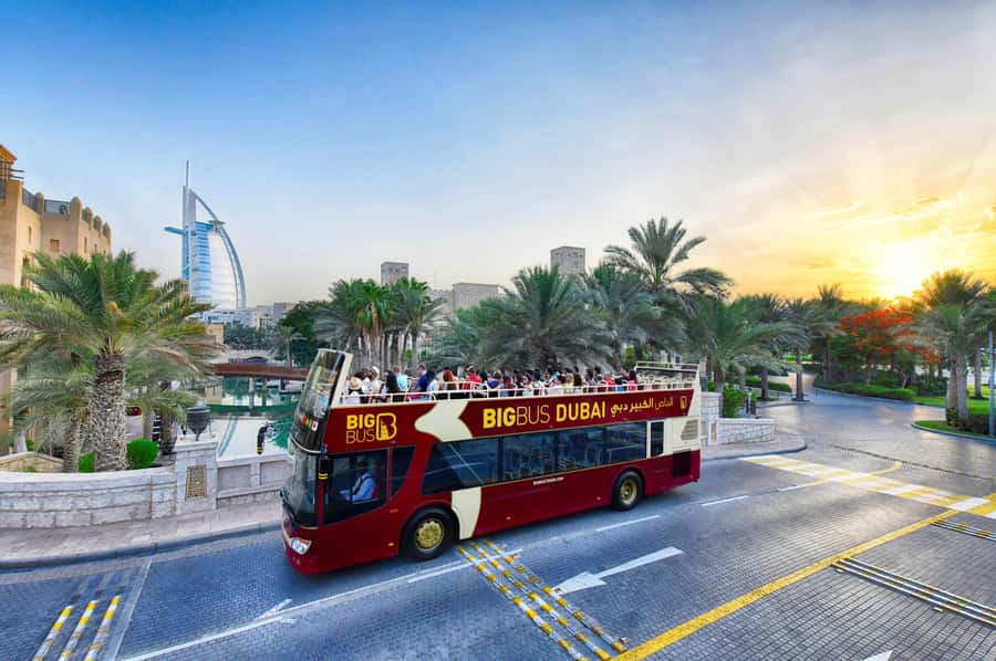 Dubai: Big Bus Hop-On Hop-Off Tour & Optional Dhow Cruise - The blue route: Palm Jumeirah, Marina, and the coast
