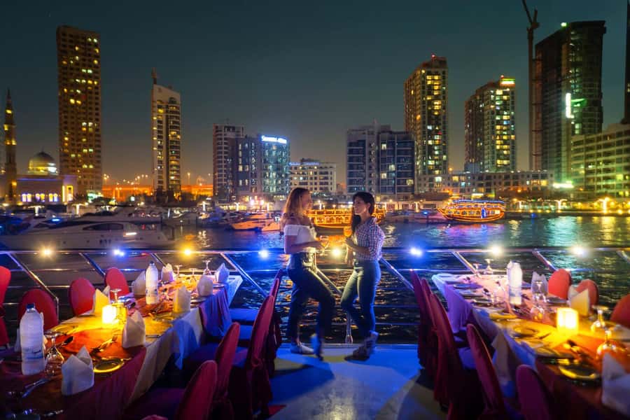 Dubai: Big Bus Panoramic Night Tour & Optional Dinner Cruise - Dubai Harbour, Palm Jumeirah, and Atlantis
