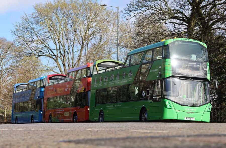 Edinburgh: Hop-On Hop-Off Bus Tour with Live Guide - New Town architecture from the upper deck