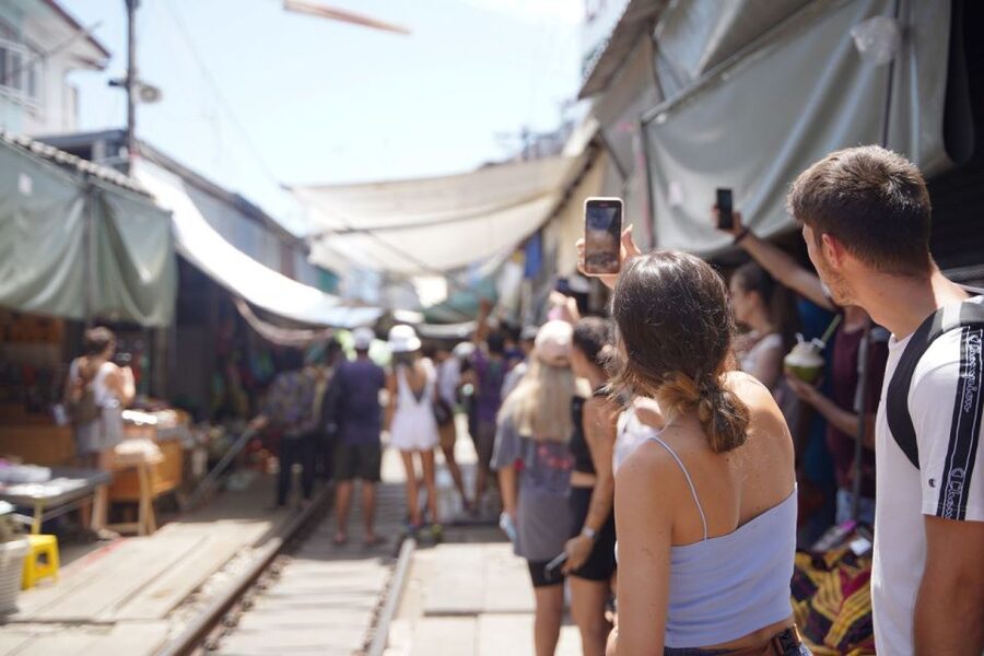 From Bangkok : Meklong Railway Market By Bus - Food, shopping, and polite bargaining
