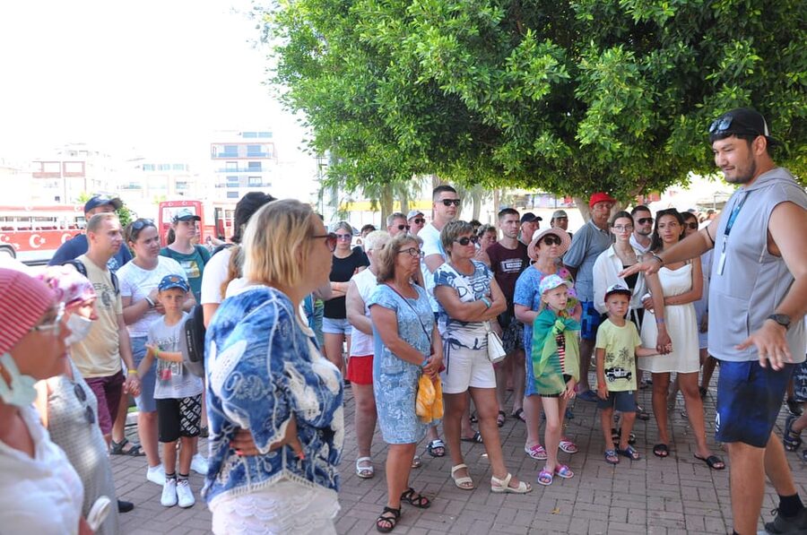 From City of Side: Cabrio Bus Safari & Boat Tour with Lunch - Manavgat Waterfalls and extra entrance cost