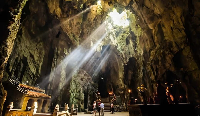 From Hue: HUE – HOI AN BUS TOUR - Marble Mountain before Hoi An