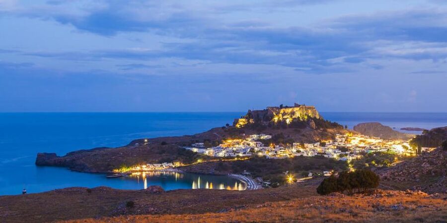 From Rhodes City: Evening Bus Trip To Lindos - The viewpoint stop before Lindos