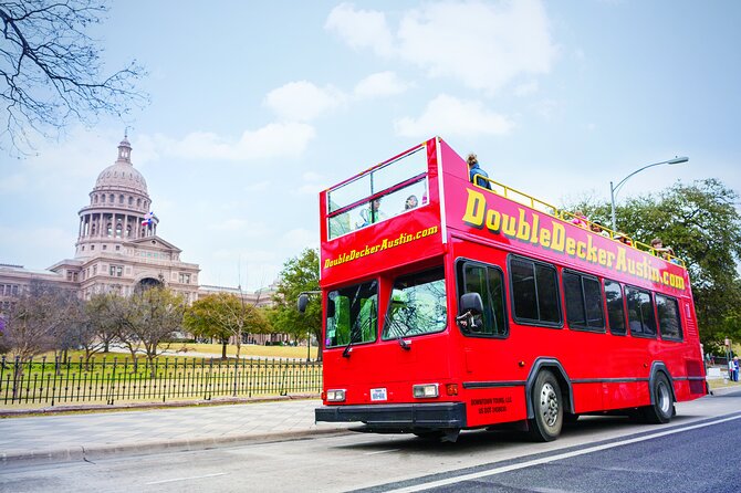 Full-Day Double Decker Austin Hop On Hop Off Sightseeing Tour - Upper deck views or lower deck comfort