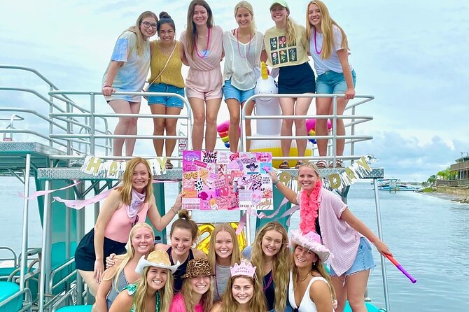 Full Day Double Decker Pontoon Boat Rental- Fort Walton Beach - Crab Island as the Day’s Main Target