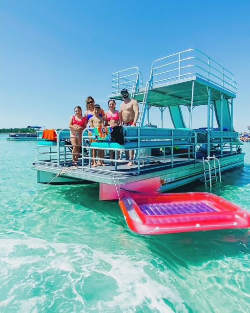 Full Day Double Decker Pontoon Boat Rental- Okaloosa Island - Anchoring near the Gulf Islands National Shoreline
