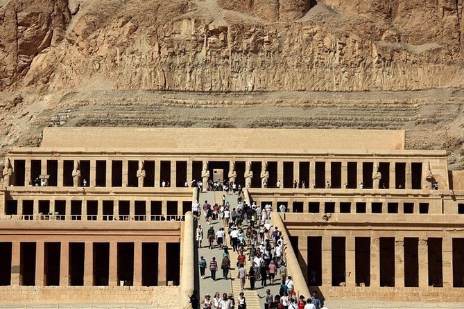 Full-Day Tour to Luxor by Bus: Valley of the Kings from Hurghada - Hatshepsut Temple beneath the cliffs