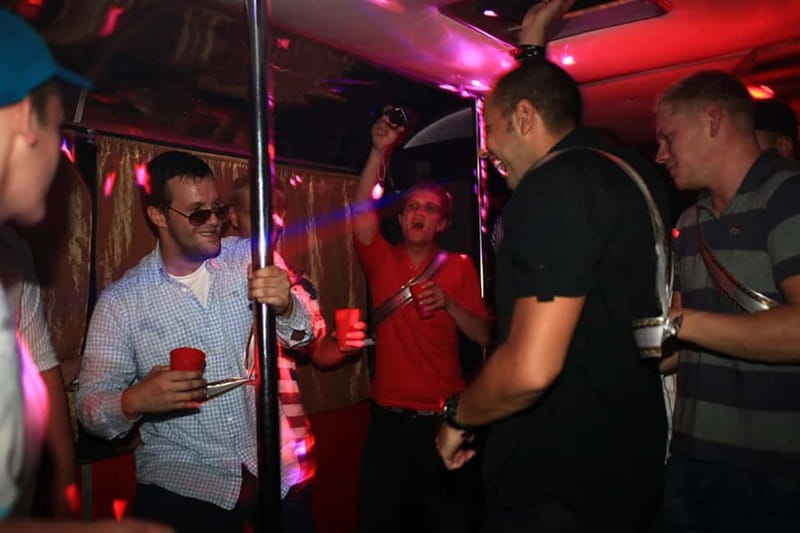 Gdańsk: 1-Hour Private Party Bus with Vodka Package - Gdańsk, Sopot, and Gdynia from a moving dance floor