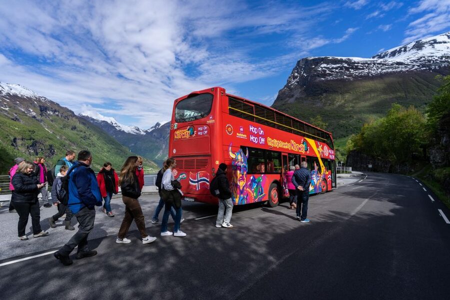 Geiranger: City Sightseeing Hop-On Hop-Off Bus Tour - Westerås Farm and the gentler side of the route
