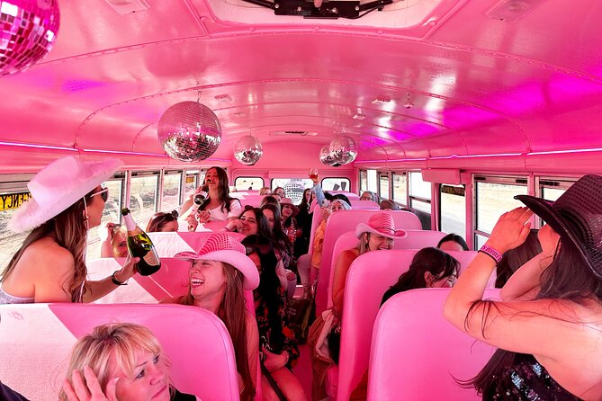Half-Day Fredericksburg Bubbly Booze Night Bus Guided Experience - Brooke’s Bubble Bar brings the pink factor