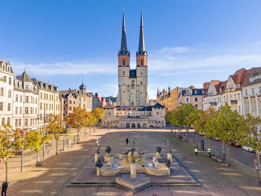 Halle (Saale) : Die Stadtrundfahrt mit dem Bus - Hallmarkt and the old city center