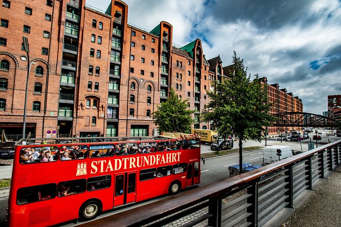 Hamburg Hop-on Hop-off Sightseeing Tour on Red Double Decker Bus - St. Michael’s Church and the Reeperbahn