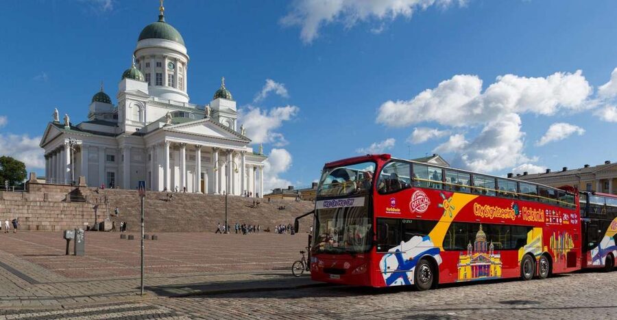 Helsinki: City Sightseeing Hop-On Hop-Off Bus Tour - Market Square, Old Market Hall, and the harbor